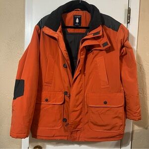 Roundtree & Yorke Men's L Heavy Full Zip Orange Winter Jacket